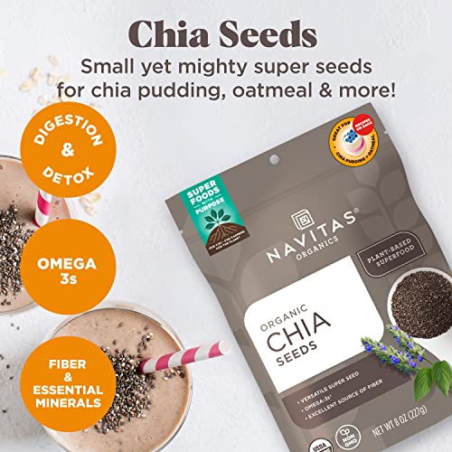 Chia Seeds | 8 oz. Bag, Organic, Non-GMO, Gluten Free