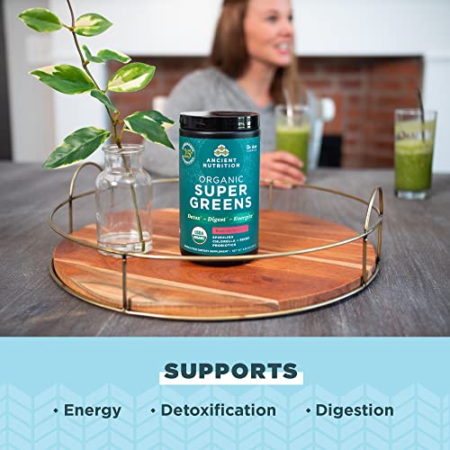 Supergreens Powder | Organic, Greens Flavor, 25 Servings, Watermelon Flavor, 25 Servings