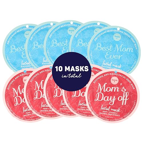 Facial Mask Set | Antioxidant Rejuvenating, Soothing, 10 Pack