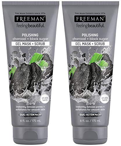 Charcoal Gel Mask & Scrub | 6 Ounce, 2 Count