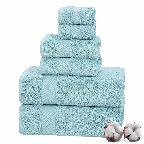 Bath Towel Set | 6 Pcs, Soft & Absorbent, Includes Bath, Hand, and Washcloths