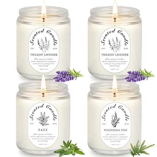 Scented Candles | Lavender, 4 Pack, 28 oz, 200 Hour Burn Time