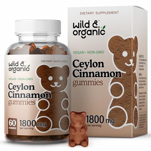 Ceylon Cinnamon Gummies | 1800mg, Antioxidants, Vegan, Non-GMO, 60 Chews