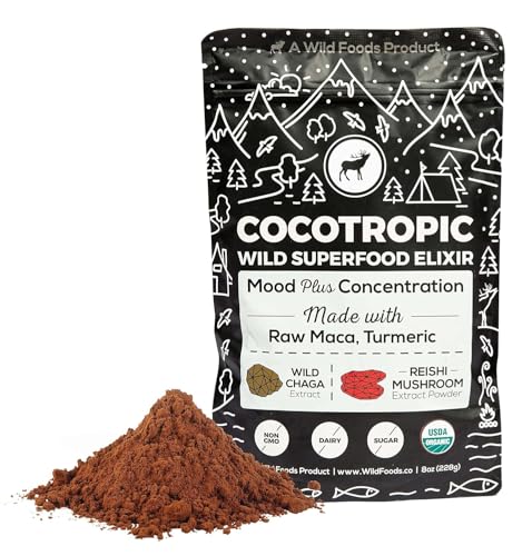 Mushroom Hot Chocolate Mix | 16 oz, Non-GMO, Vegan, Gluten Free, Mood Boosting