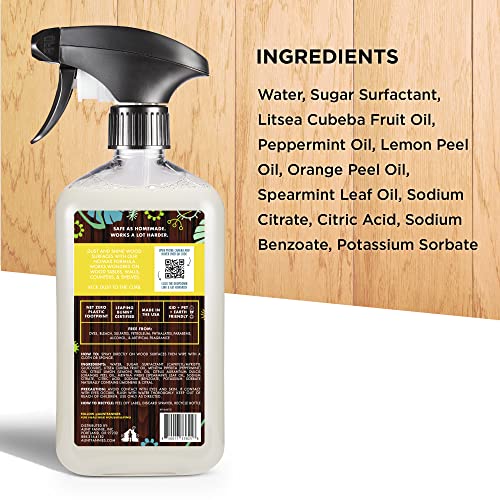 All-Purpose Wood Spray Cleaner | No-Wax Formula, Lemon Scent, Versatile Use