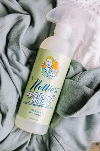 Nellie's Wrinkle-B-Gone - Plant-Based Clothing Static & Wrinkle Remover - Convenient, Eco-Friendly, and Effective - Revitalize Your Clothes in Minutes (16 fl oz)