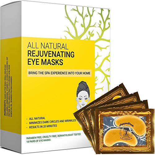 Under Eye Patches | 18 Pairs, All Natural Anti-Aging Treatment, Reduces Puffiness & Dark Circles