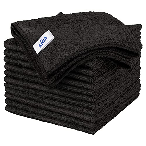 Microfiber Cleaning Cloths | Streak-Free, Pack of 12, 32 x 32 cm.