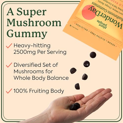 Mushroom Gummies | Lion’s Mane, Cordyceps, Chaga, 60 Count