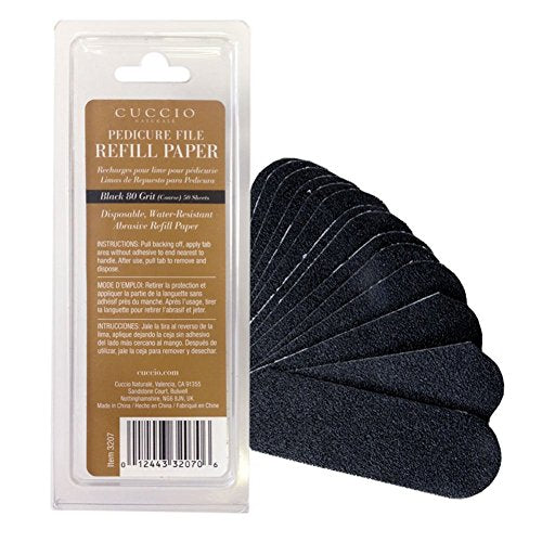 Pedicure File Refills | 50 Count, 80 Grit