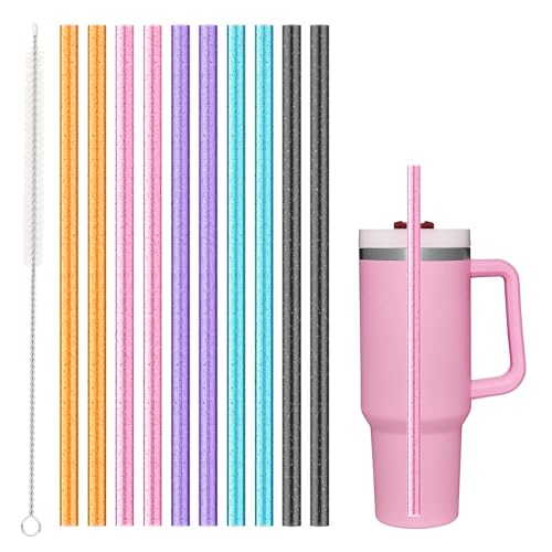 Replacement Straw | 10 Pack, 12.13-In Long, Dishwasher Safe, Compatible with 40 oz & 30 oz Tumblers