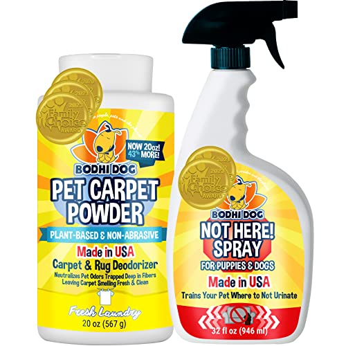 Carpet Powder | Fresh Linen Scent, 20 oz + Not Here Spray, 32 oz Bundle