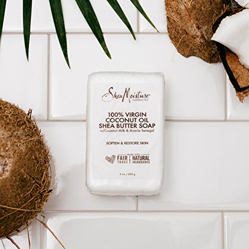 SheaMoisture SHEA MOISTURE 100% Virgin Oil Butter Soap,Coconut,8 Oz (U-BB-2690)