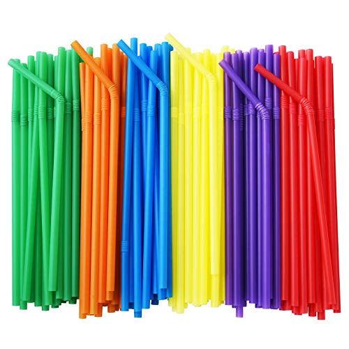 Drinking Straws | 500 Pack,Flexible, 7.75" Length