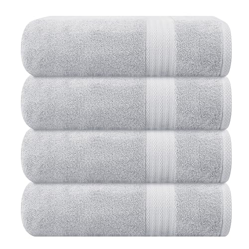 Bath Towel Set | 4 Pack 100% Cotton Ultra Soft Highly Absorbent.