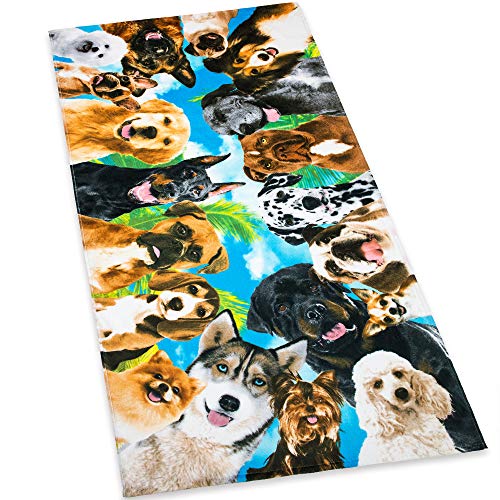 Beach Towel | 30 x 60 inches, 100% Cotton Velour