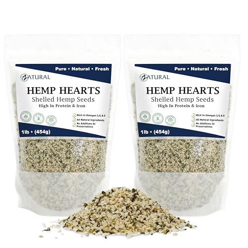 Hemp Hearts | 100% Pure Hulled Seeds, 2 Pounds