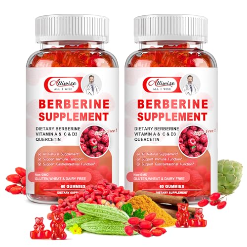 Berberine Supplement Gummies | 1500mg, Sugar-Free, Immune Support, Multivitamin