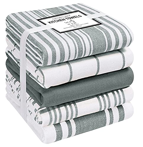 Kitchen Towels | Soft, Absorbent, Quick Drying, 5 Pack, 16x28