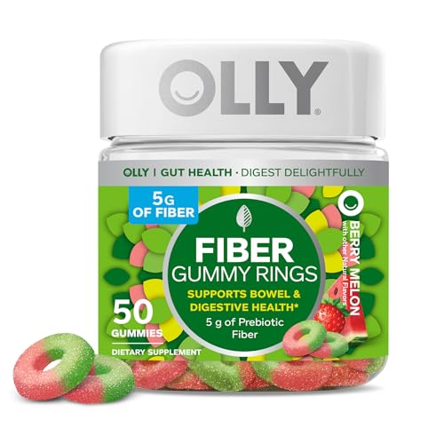 Fiber Gummies | 5g Prebiotic Fiber, Digestive Support, Berry Melon, 50 Count