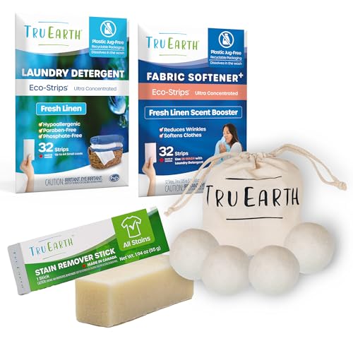 Laundry Essentials Bundle | Detergent Sheets, Fabric Softener, Stain Remover, Dryer Balls