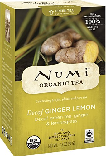 Decaf Green Tea | Ginger & Lemon Flavor, 16 Count (Pack of 3)