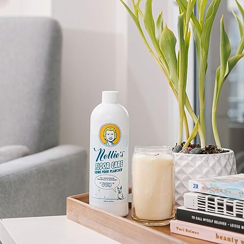 Nellie's Floor Care - Plant-Based Cleaner for Hardwood, Tile, Ceramic, and More - Removes Household Dirt and Odors - Refreshing Lemongrass Scent (25 fl oz) - Planet Friendly Cleaning Solution