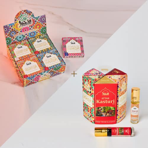 Bakhoor Collection Set | 120 pcs Bakhoor, 6 Attar Bottles, Long-Lasting Fragrances