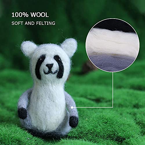 Needle Felting Kit | Beginner-Friendly, Includes Giraffe, Raccoon, Hedgehog