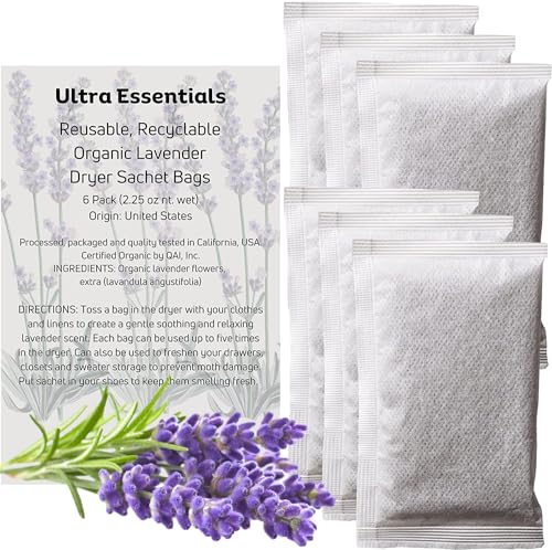 Air Freshener | Odor Eliminator, 6 Pack, Premium Dried Lavender Flowers