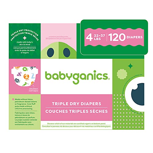 Diapers | Size 4, 120 Count, Absorbent, Breathable, Triple Dry Protection