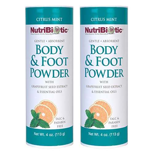 Body Powder | Citrus Mint Scent, 4 oz Twin Pack, Vegan, Non-GMO, Talc-Free