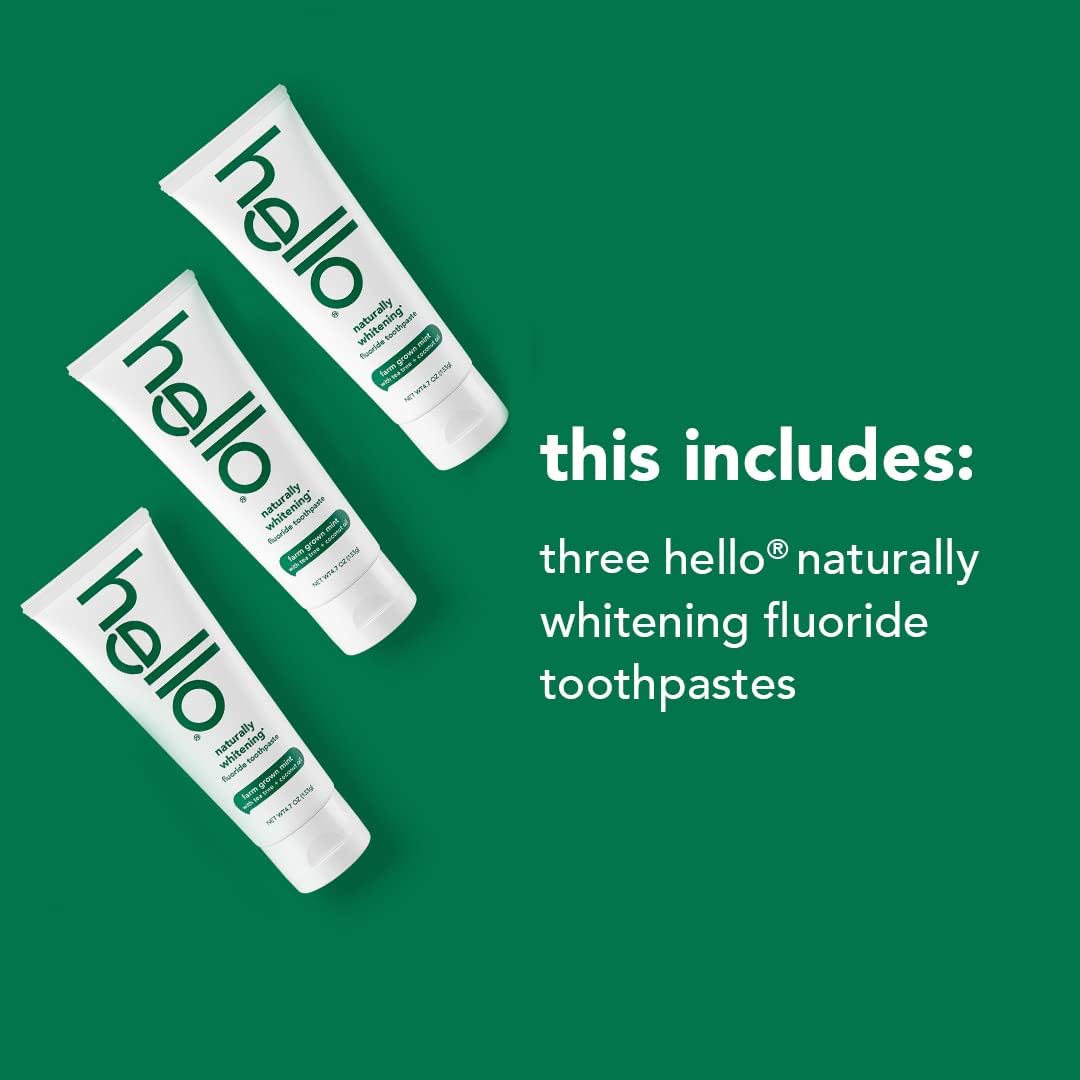Naturally Whitening Fluoride Toothpaste | 3 Pack, 4.7 OZ Tubes