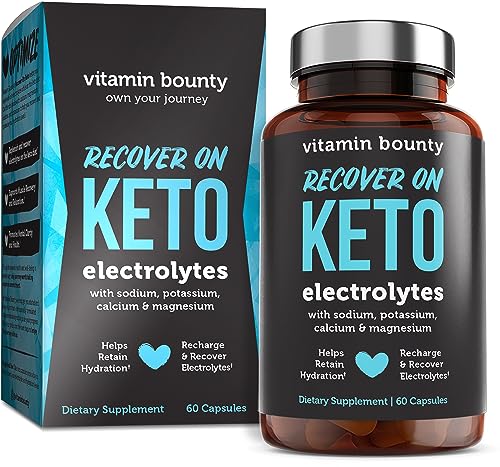 Keto Electrolytes | Sugar Free Hydration, Boost Energy, 60 Capsules