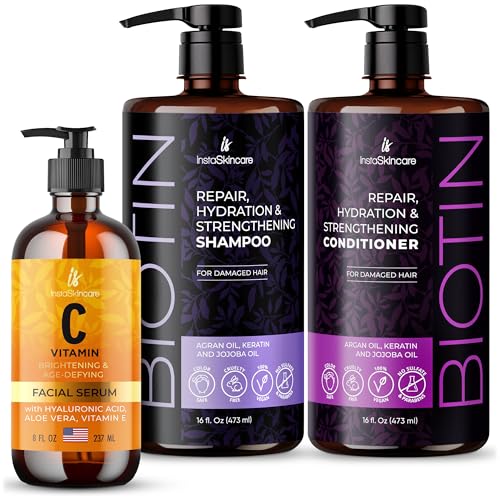 Shampoo & Conditioner Set | Biotin Infused - Hair Growth Support