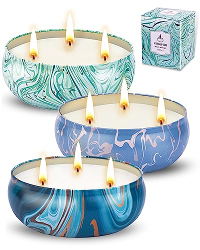 Citronella Candles | 3 Pack, 12oz Each, Long Lasting, Natural Soy Wax