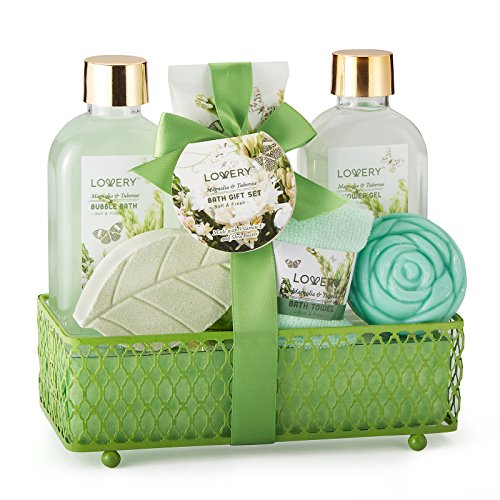 Bath and Body Set | Magnolia & Tuberose Scent, 7 Pieces