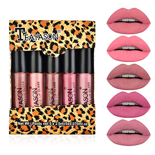 Liquid Lipstick Set | 5 PCS, Nude Matte, Long Lasting, Waterproof