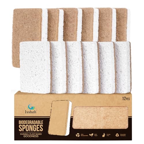 Cleaning Sponges | Eco-Friendly, Biodegradable, 12 Count