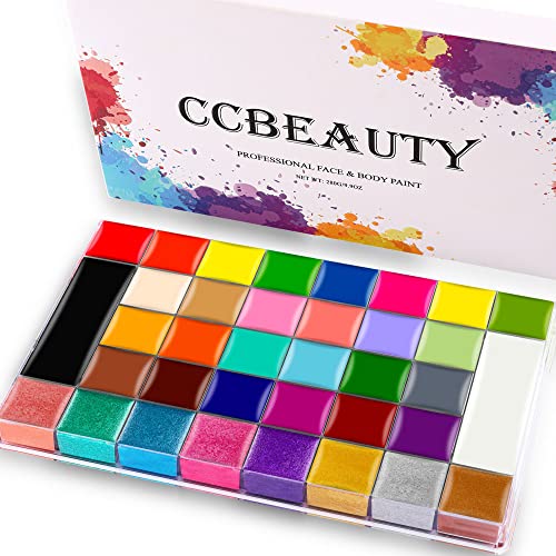 Body Paint Palette | 36 Colors, Non-Toxic, Hypoallergenic