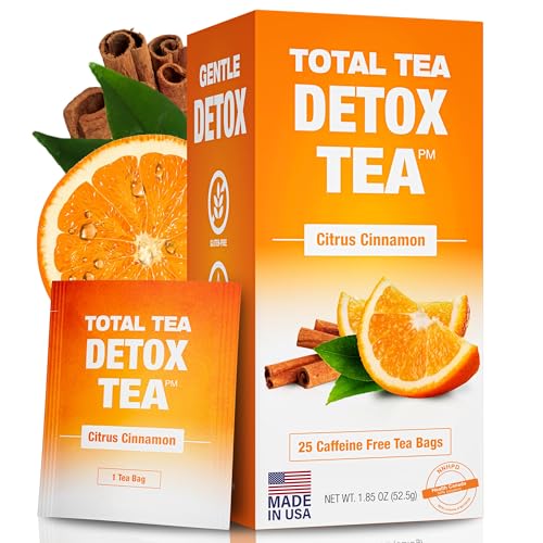 Detox Tea | Caffeine Free, Herbal Blend with Chamomile, Hibiscus & Ginger - 25 Day Supply