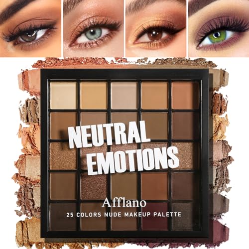 Eyeshadow Palette | 25 Color Matte & Shimmer, Long Lasting, Hypoallergenic