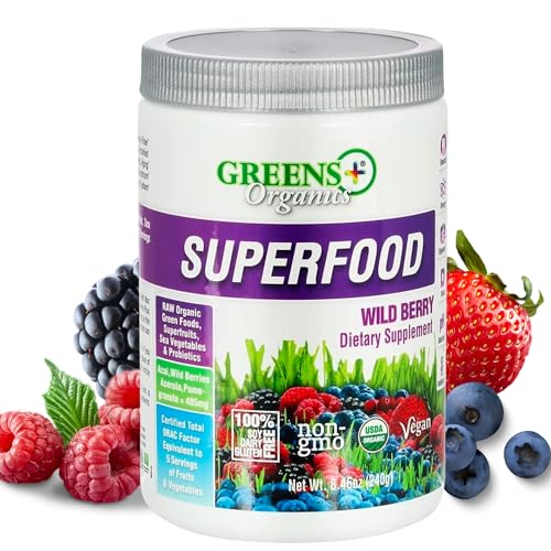 Superfood Powder | Organic Wild Berry, Antioxidant Blend, 8.46 oz