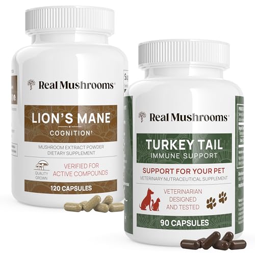 Mushroom Supplement | 120ct for Humans, 90ct for Pets Vegan, Non-GMO