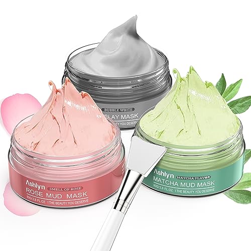 Clay Mask Set | Green Tea, Rose, Dead Sea, 3 Pack