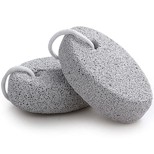 Pumice Stone | 2-Pack, Lava, Hard Skin Callus Remover, White & Red