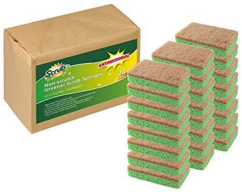 Dish Sponge | 24-Pack, Biodegradable Cellulose, Eco-Friendly Scouring Pad