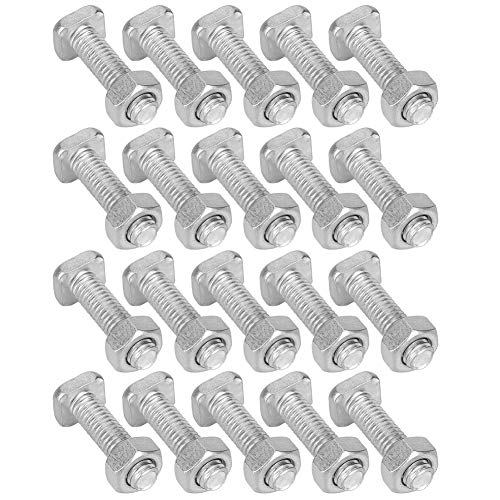 Bolts and Nuts Set | 20 Piece, 22mm M6x22, Aluminium, Greenhouse Accessories