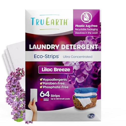 Laundry Detergent Sheets | Up to 128 Loads, Lilac Breeze, Paraben-Free