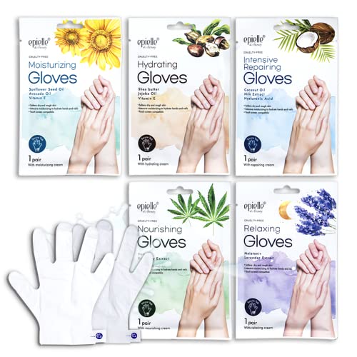 Hand Care Gloves Set | 5 Pairs, Moisturizing, Hydrating, Repairing, Nourishing, Relaxing